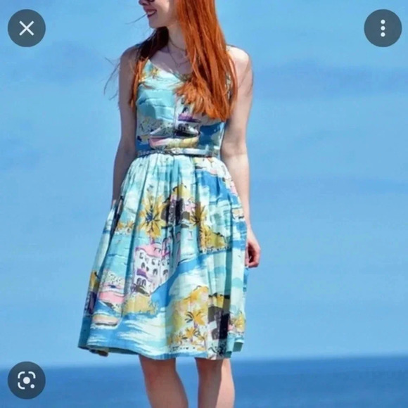 Boden Nancy Blue Riviera Dress Women Size 6R - Picture 2 of 16